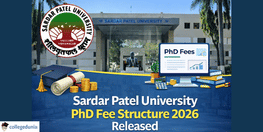 Sardar Patel University PhD Fee Structure 2026 Released